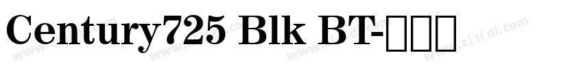 Century725 Blk BT字体转换